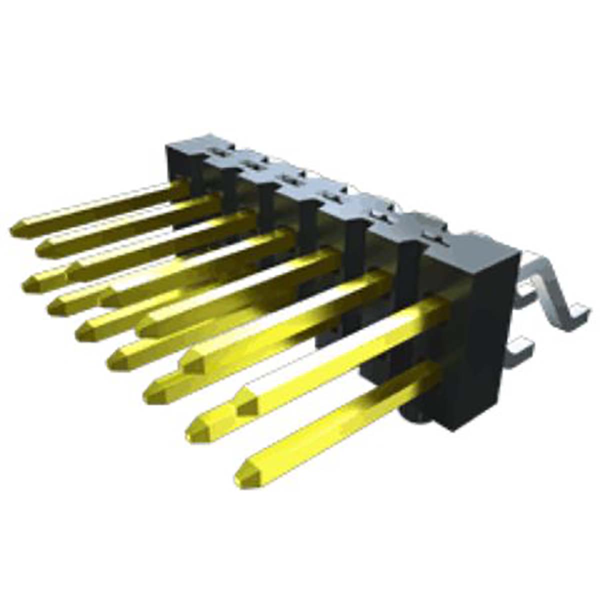 Samtec TSM Series Vertical Surface Pin Header, 10 Contact(s), 2.54 mm Pitch, 2 Row, Unshrouded