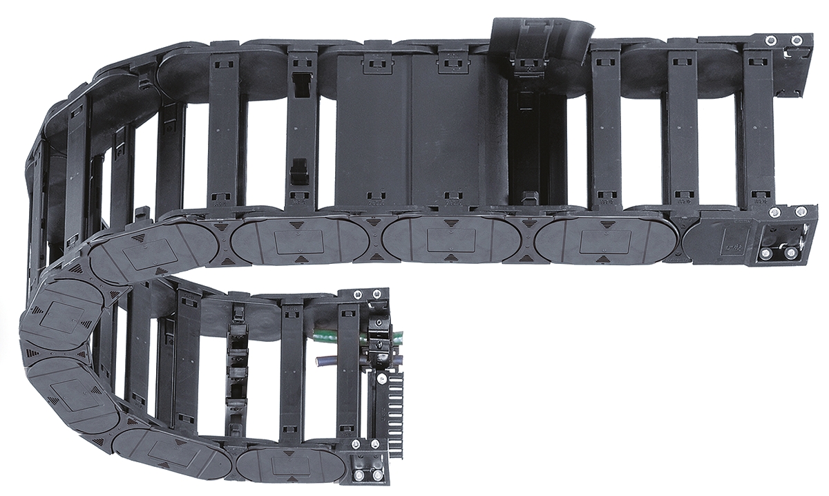 Igus e-chain Black, W126mm x D64 mm, L1 m, 200 mm Min. Bend Radius, Igumid G