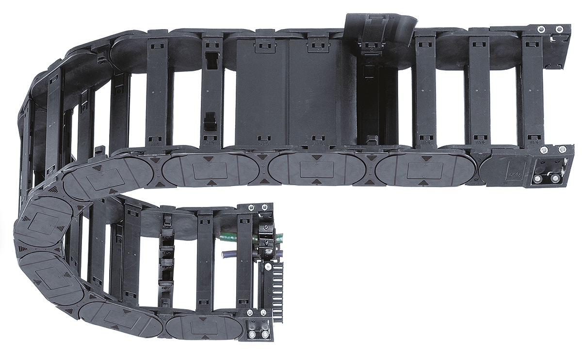Igus e-chain Black, W226mm x D64 mm, L1 m, 100 mm Min. Bend Radius, Igumid G