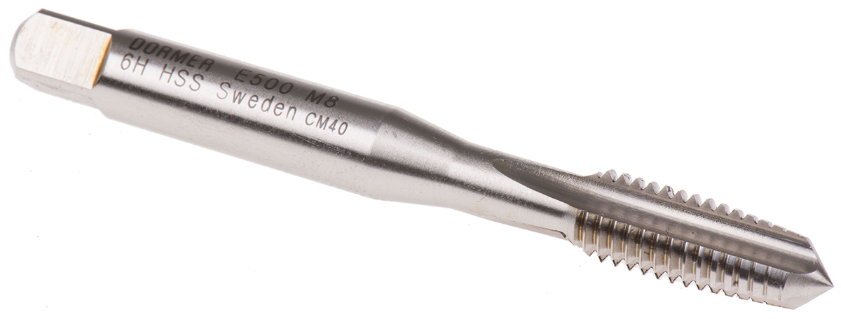 Dormer Threading Tap, M8 Thread, Metric Standard, Machine Tap