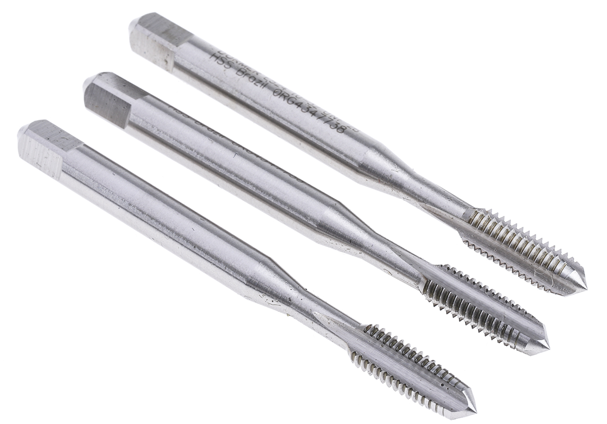 Dormer Tap Set, 10 UNF Thread, UNF Standard, Hand Tap