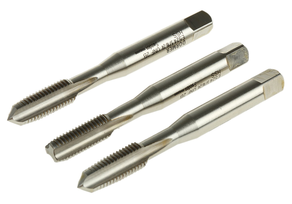 Dormer Tap Set, 5/16 UNF Thread, UNF Standard