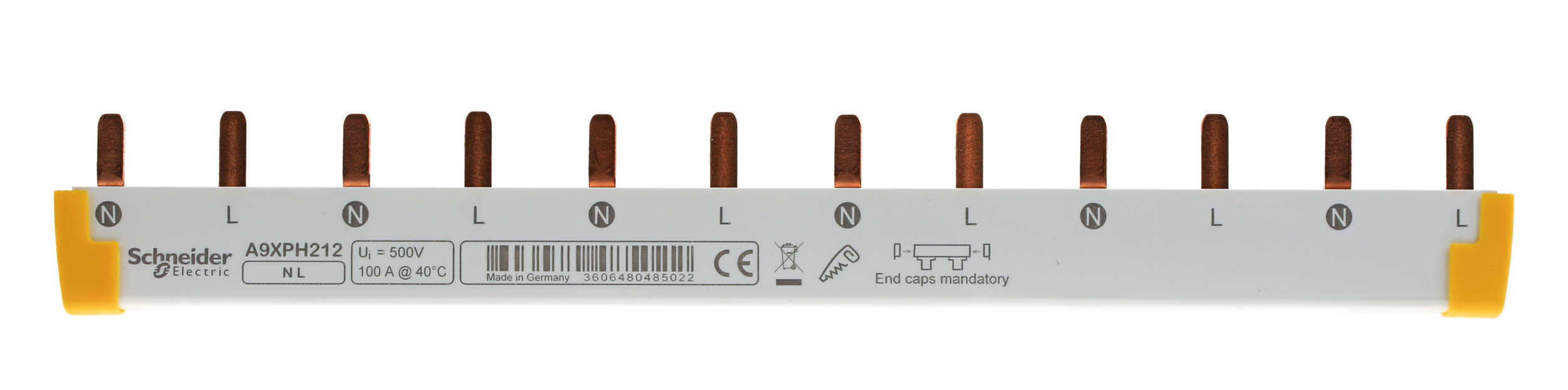 a9xph212 Schneider Electric Acti9 Acti9 2 Phase Busbar, 415 V ac, 18 mm Pitch