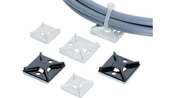Panduit Black Cable Tie Mount 25.4 mm x 25.4mm, 4.8mm Max. Cable Tie Width