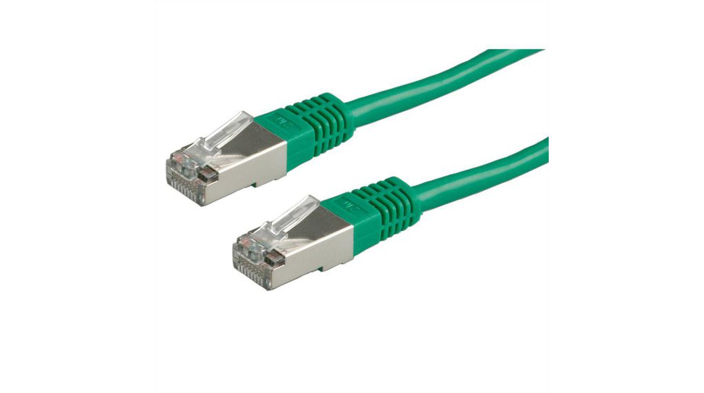 RNDRND 765, 500mm Cat6, Green RJ45 to Male RJ45 Male, SF/UTP, Terminated PVC Sheath
