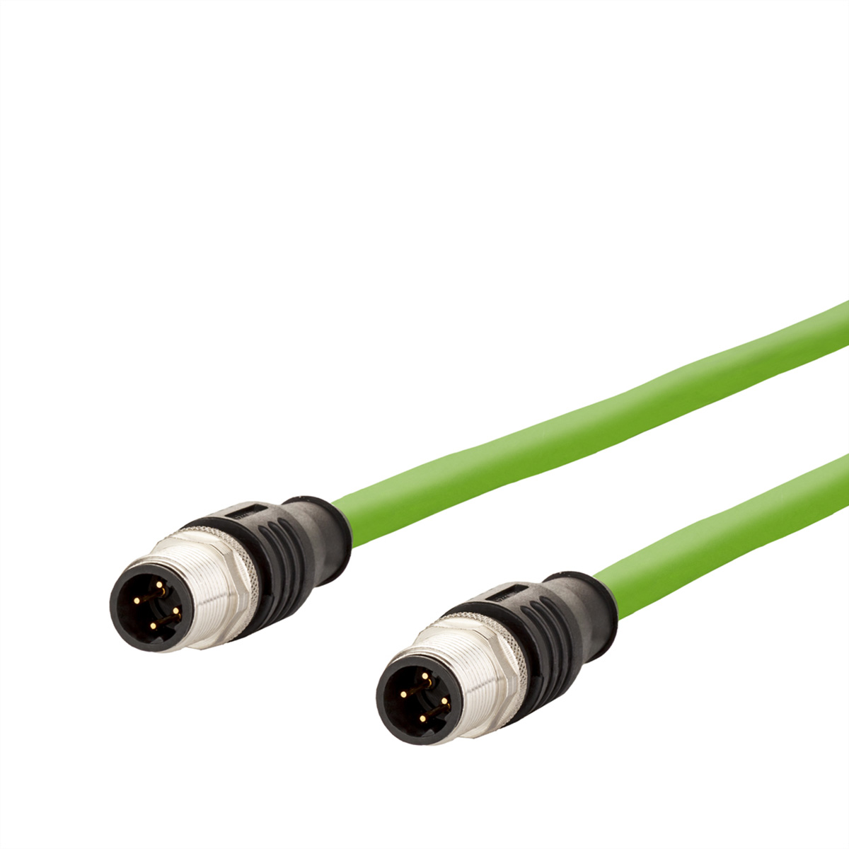 Metz-Connect30064244, 5m Cat5e, Green M12 to Male M12 Male, Shielded, Unterminated Polyurethane Sheath