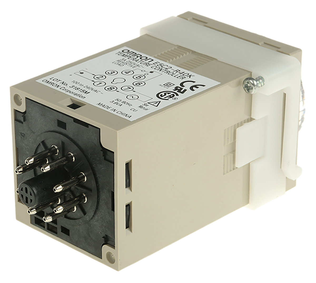 e5c2-r40k-100-240vac-0-400 Omron E5C2 DIN Rail, Flush, Panel On-Off Temperature Controller 1 Input, 1 Output Relay 240V ac Controller