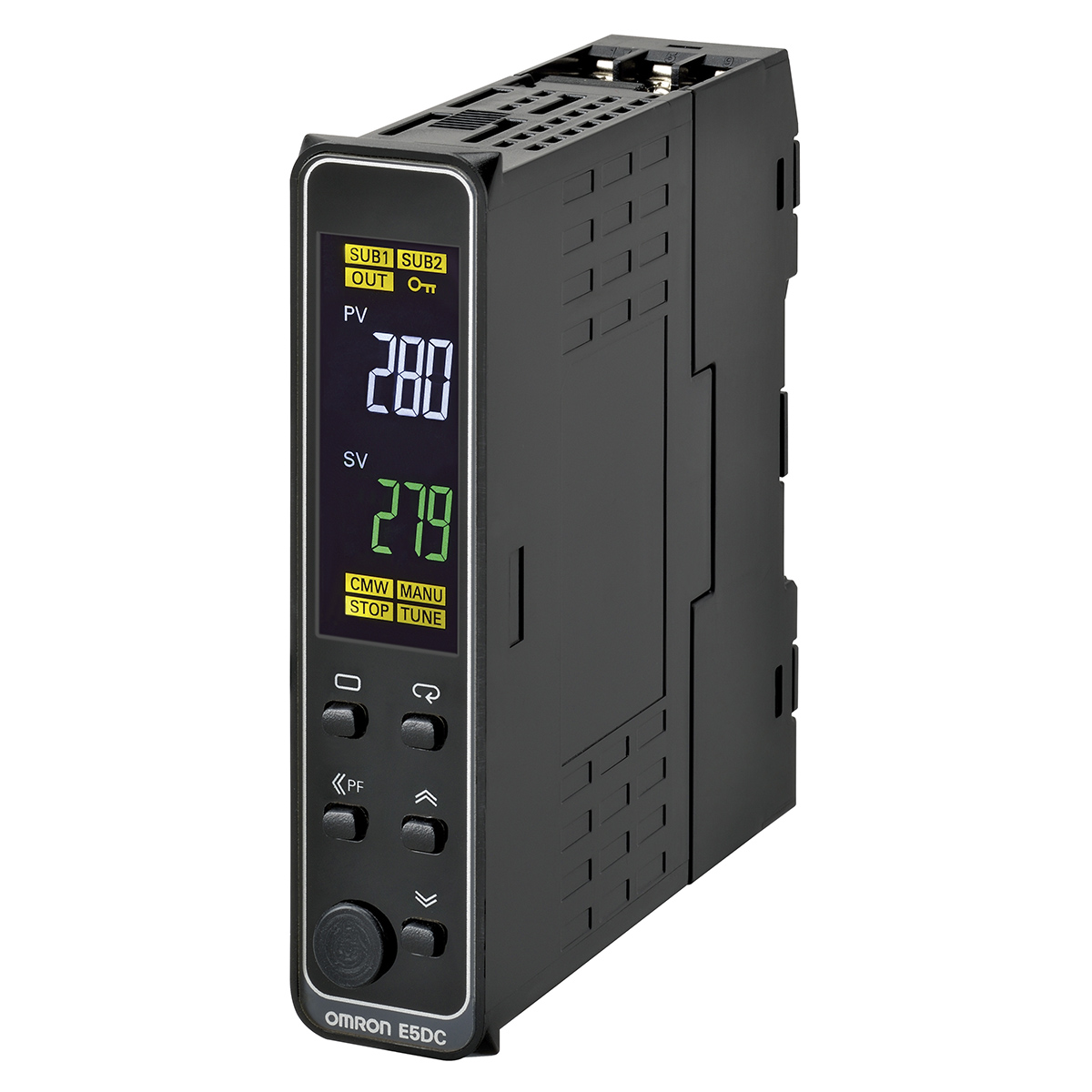 Omron E5DC DIN Rail, Panel Mount PID Temperature Controller 1 Input, 2 Output 2 Relay 240V ac/dc PID Controller