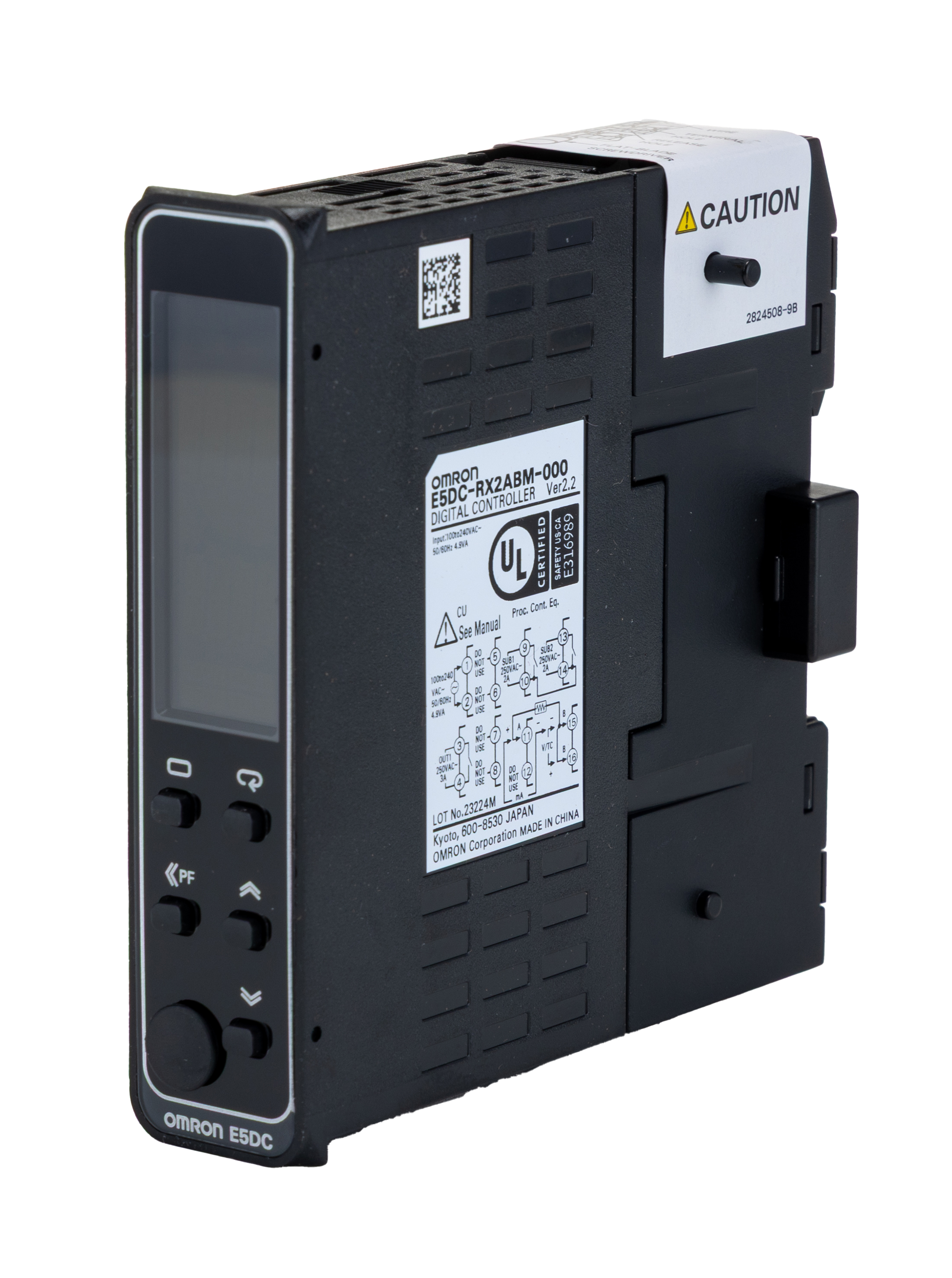 Omron E5DC DIN Rail, Panel Mount PID Temperature Controller 1 Input, 2 Output Relay 240V ac PID Controller