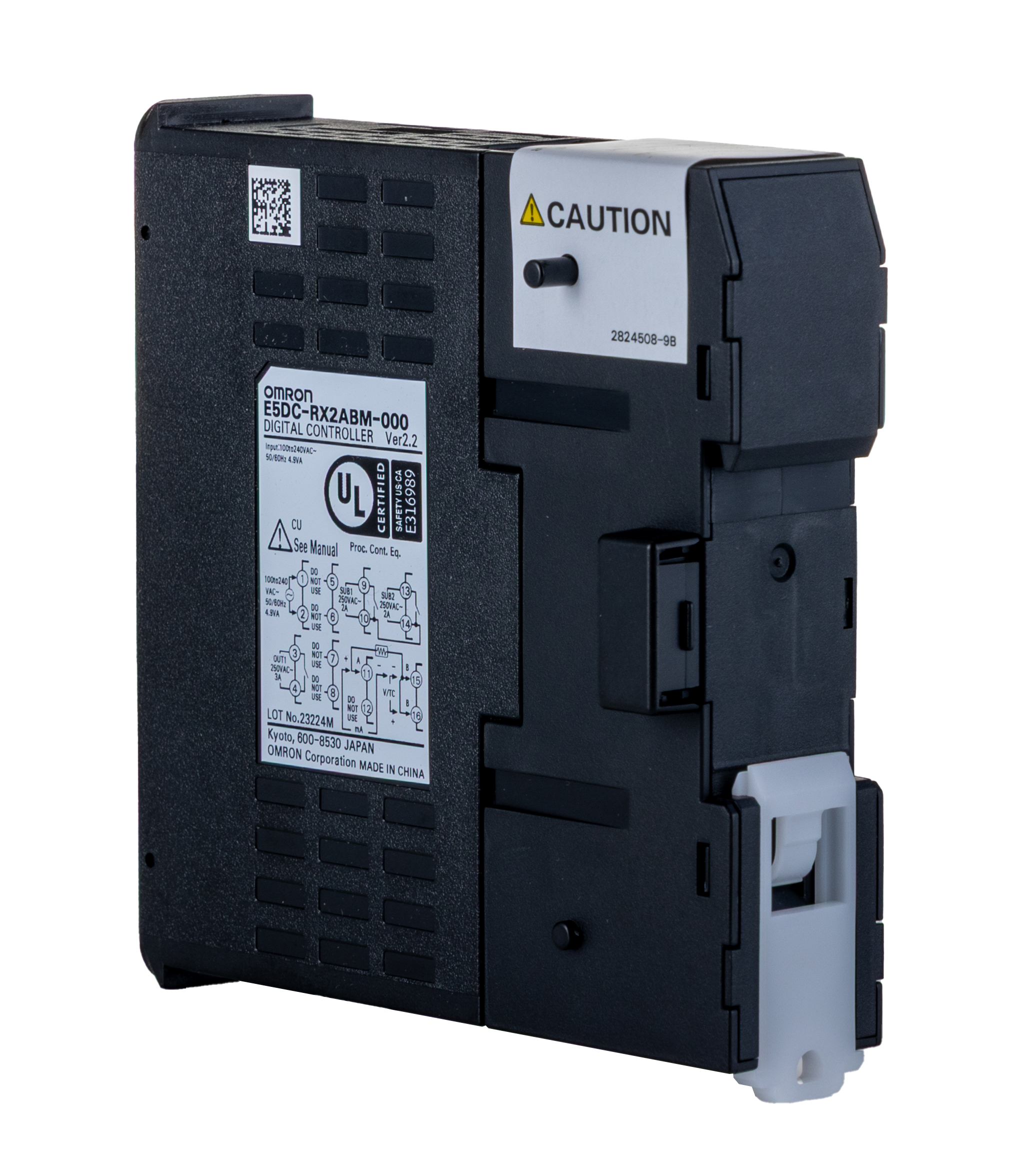 e5dc-rx2abm-000 Omron E5DC DIN Rail, Panel Mount PID Temperature Controller 1 Input, 2 Output Relay 240V ac PID Controller