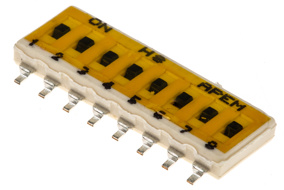 APEM 8 Way Surface Mount DIP Switch SPST