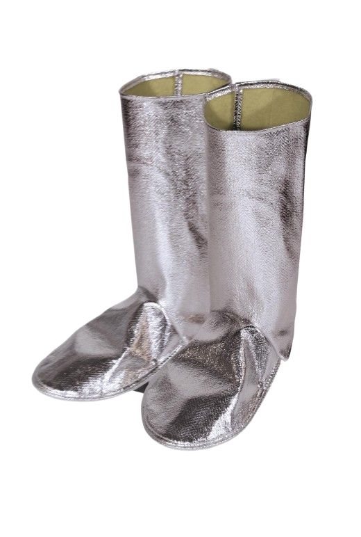 EDC PROTECTION Grey Aluminised Para-Aramid Knee Pad, Velcro Closure Resistant to Heat Resistant