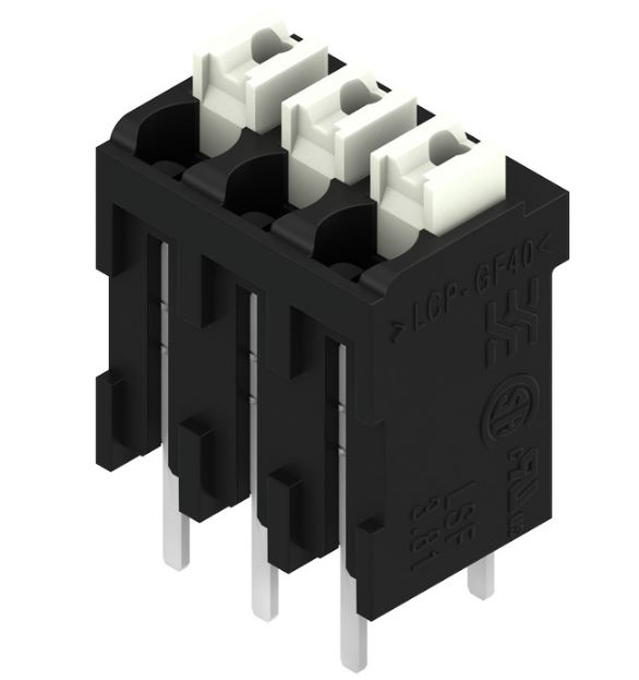 Weidmuller LSF Series PCB Terminal Block, 3-Contact, 3.81mm Pitch, Surface Mount, 1-Row, Through Hole Termination