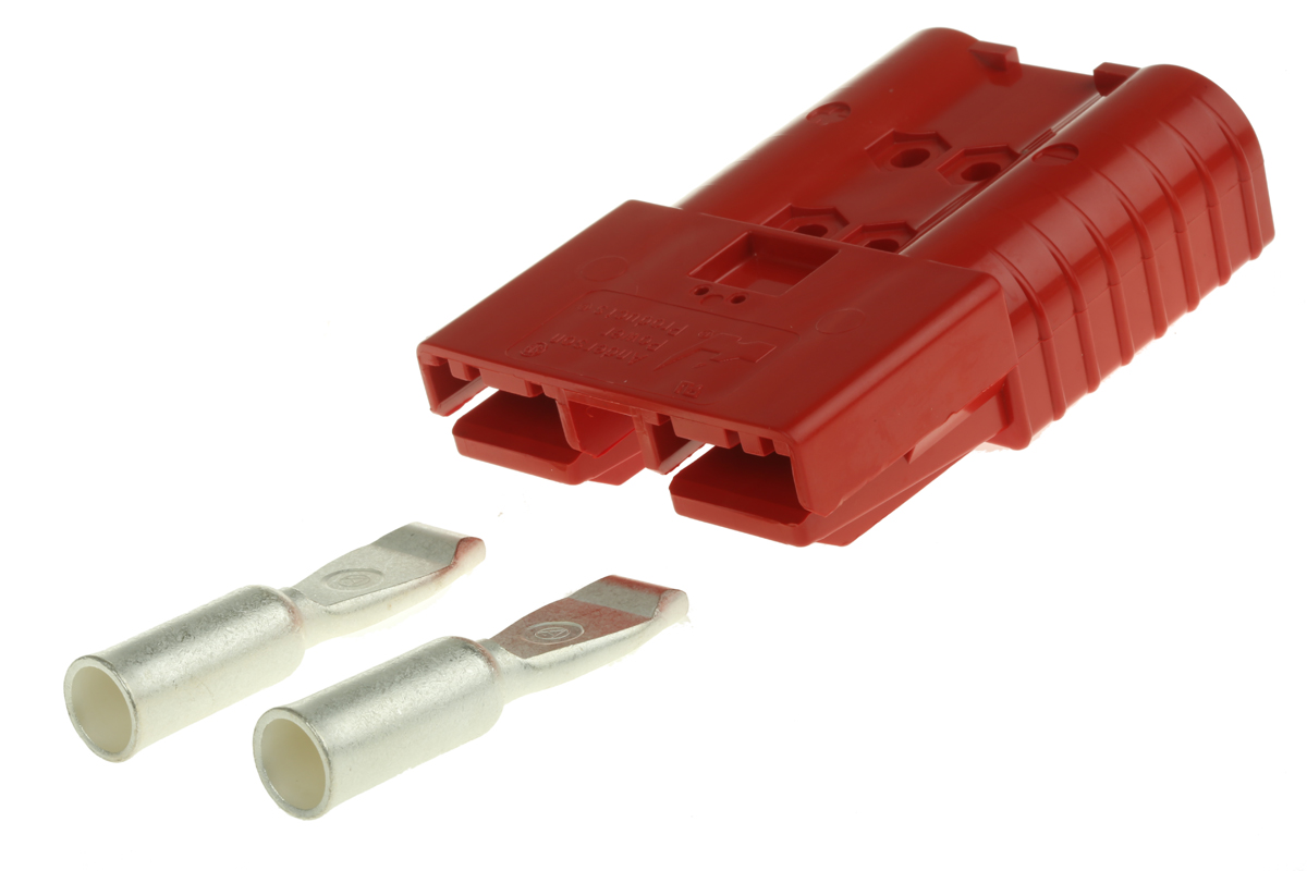 Anderson Power Products, SBE320 Series 2 Way Male Battery Connector, Straight, Feed Through, 150V, 320A