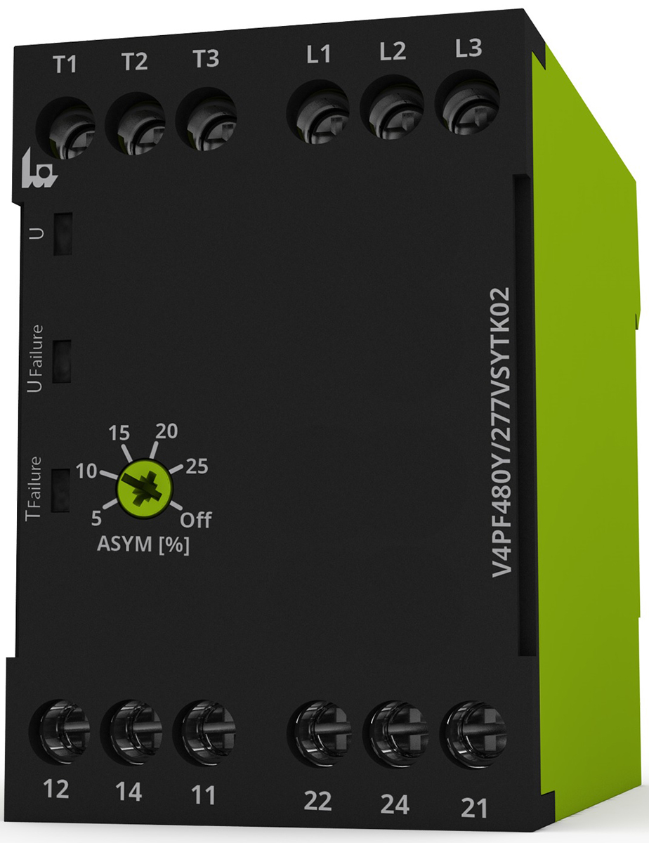 Tele Phase, Temperature Monitoring Relay, 3 Phase, DPDT, DIN Rail