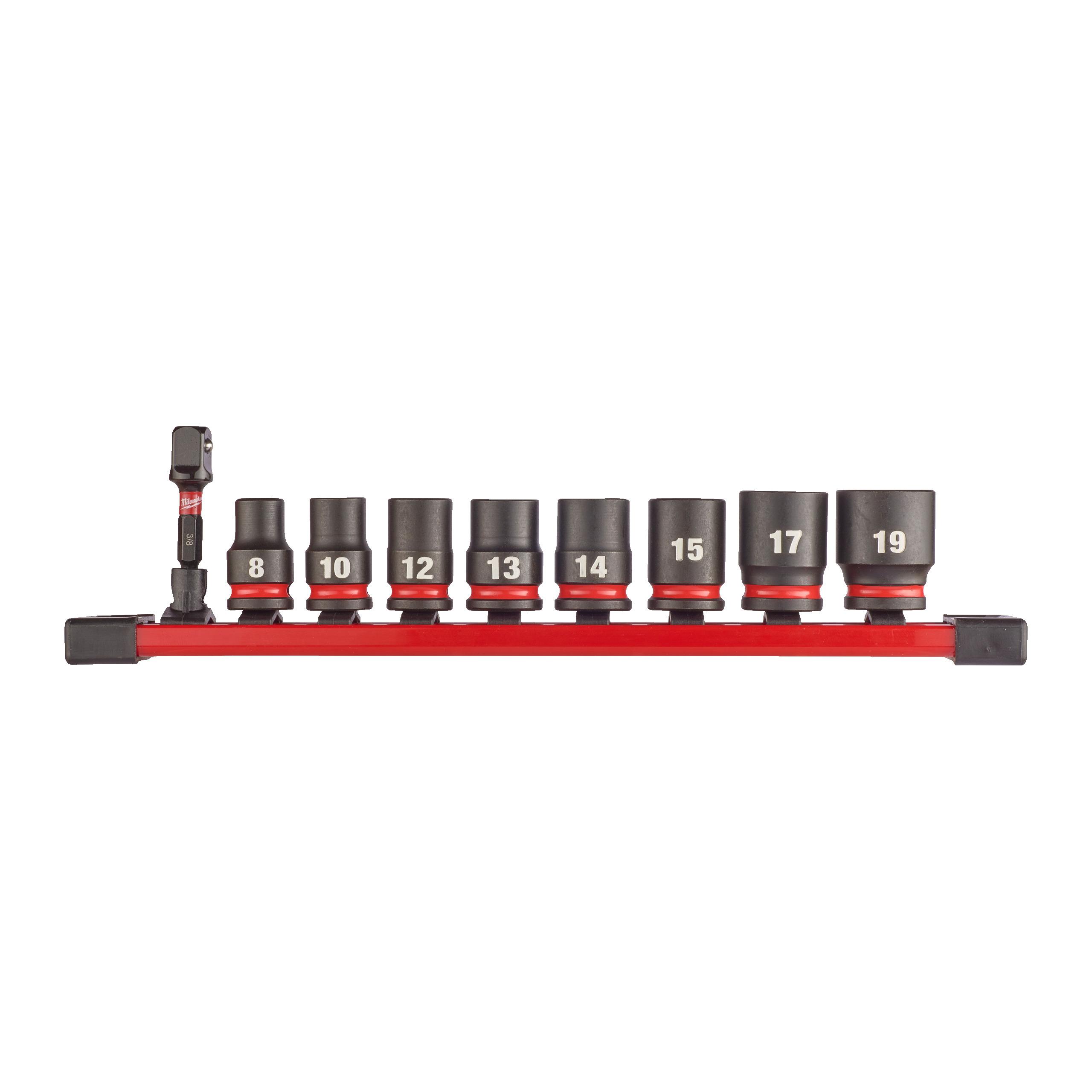Milwaukee 8 mm, 10 mm, 12 mm, 13 mm, 16 mm, 17 mm, 18 mm, 19 mm, 3/8 in Drive Impact Socket