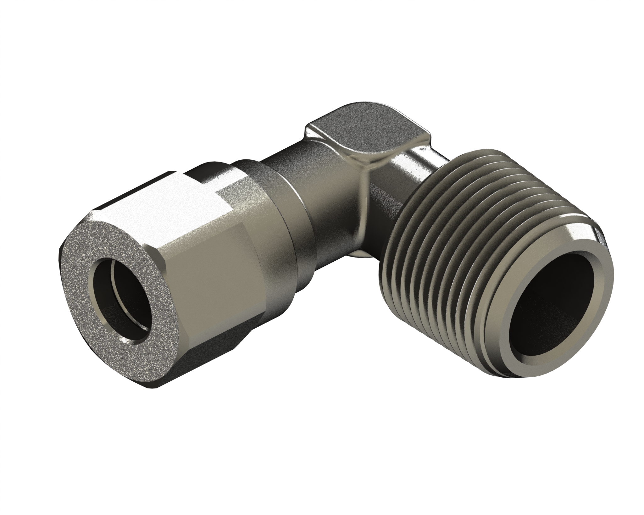 RS PRO 69280 Series Elbow Fitting, BSP 1/8 Male to Push In 8 mm, Threaded-to-Tube Connection Style