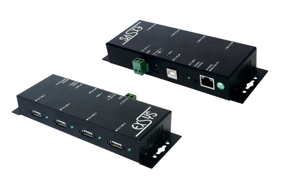 Exsys Ethernet USB A Female Female to RJ45 Interface Adapter