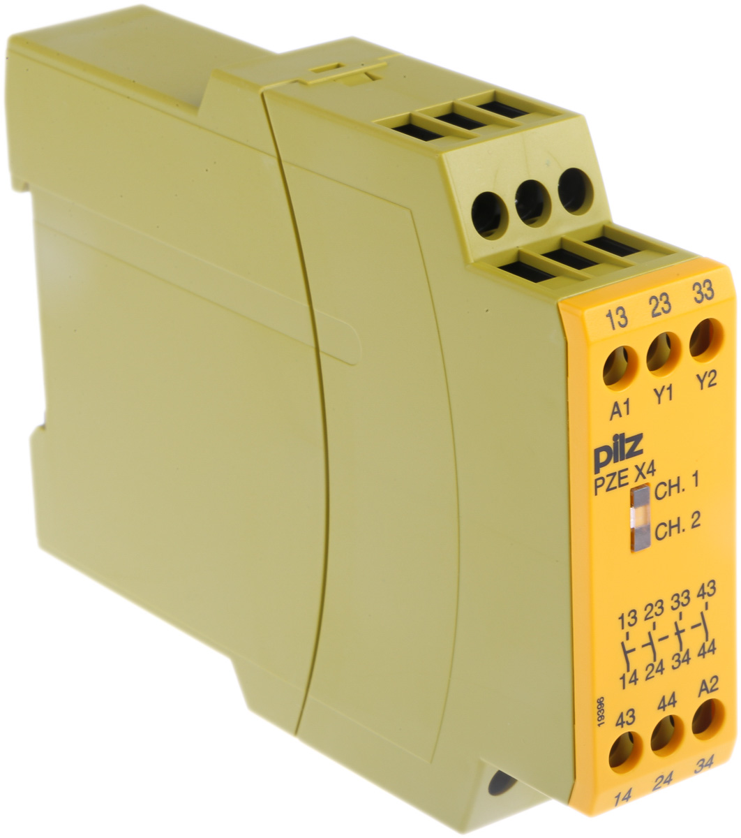 774585 Pilz PZE X4, 24V dc Safety Relay, 4 Safety Contacts