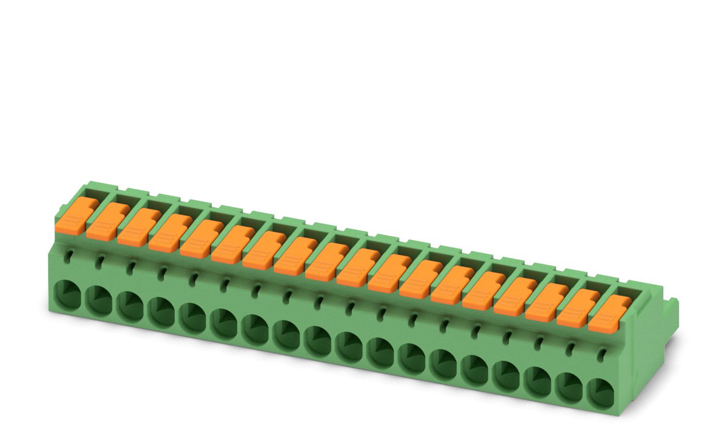 Phoenix Contact, 5.08mm Pitch, 18 Way, , Pluggable Terminal Block, Plug, Cable Mount, Push-In Termination, 1110602