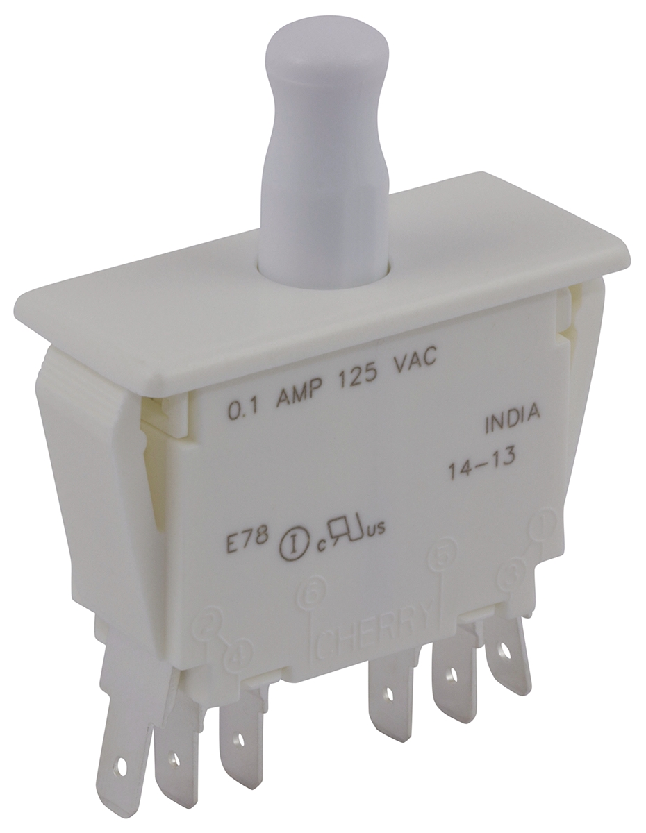 ZF Door Micro Switch, DPDT Button 100 mA, -40 °C, 85 °C