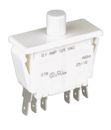 e78-40a ZF Door Micro Switch, DPDT Button 100 mA, -40 °C, 85 °C