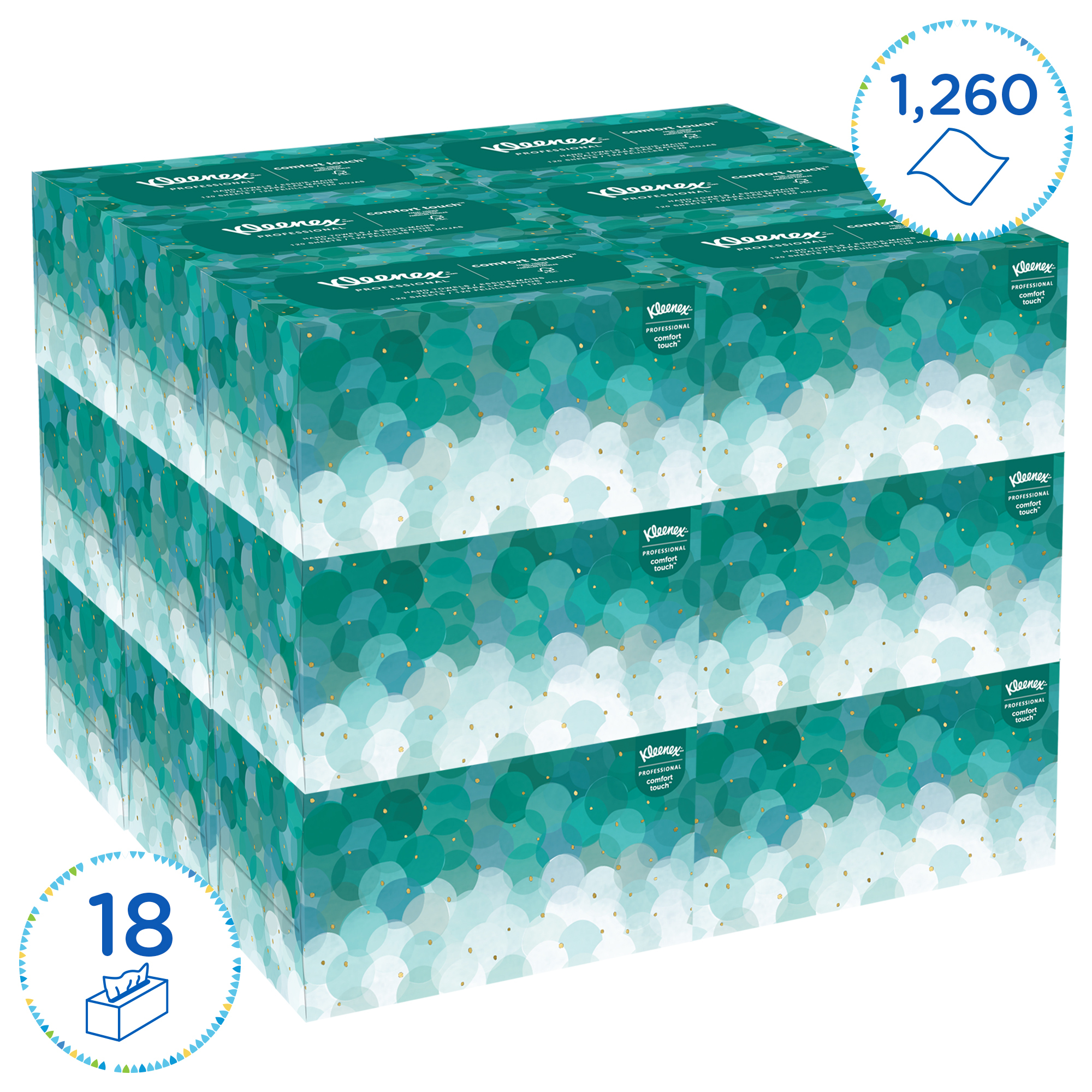 1126 Kimberly Clark Kleenex Folded White Paper Towel, 226mm, 70 Sheets