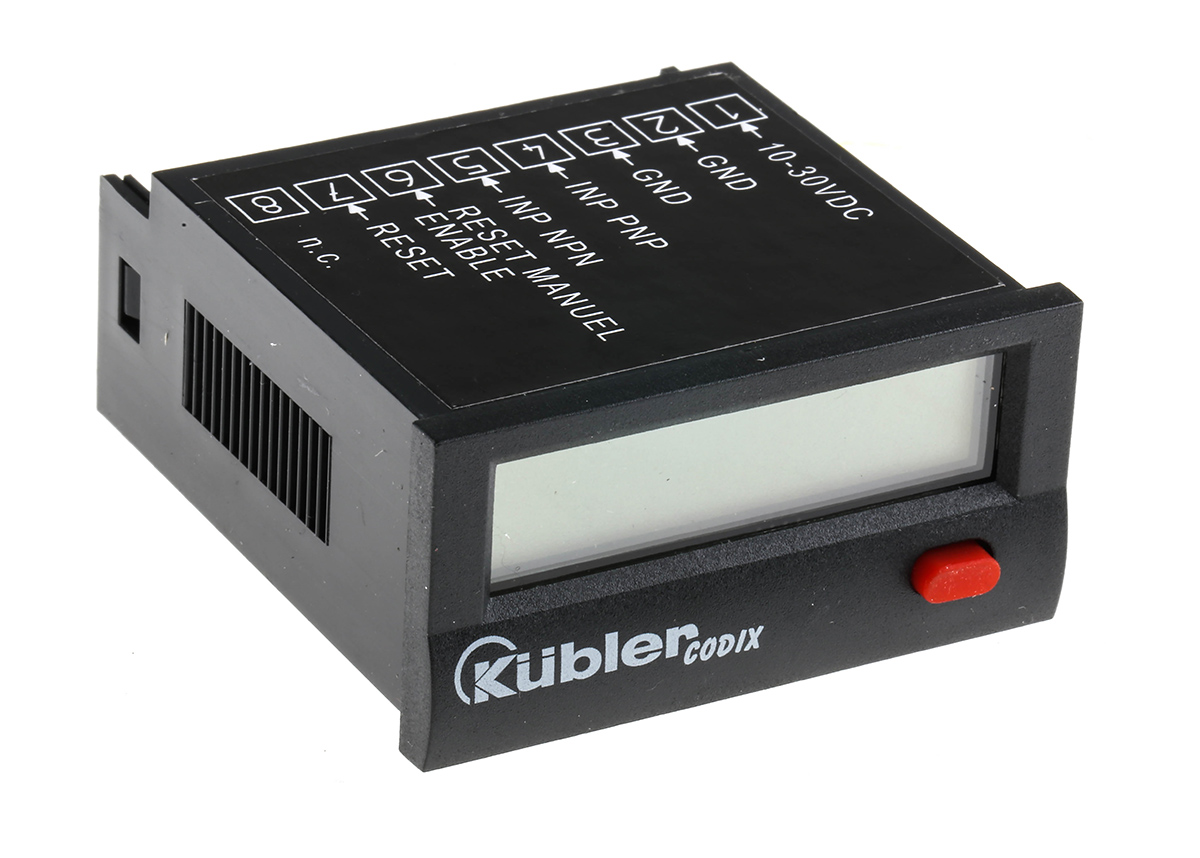 6141012300 Kubler CODIX 141 Hour Meter, 7 Digit LCD, 10 → 30 V dc