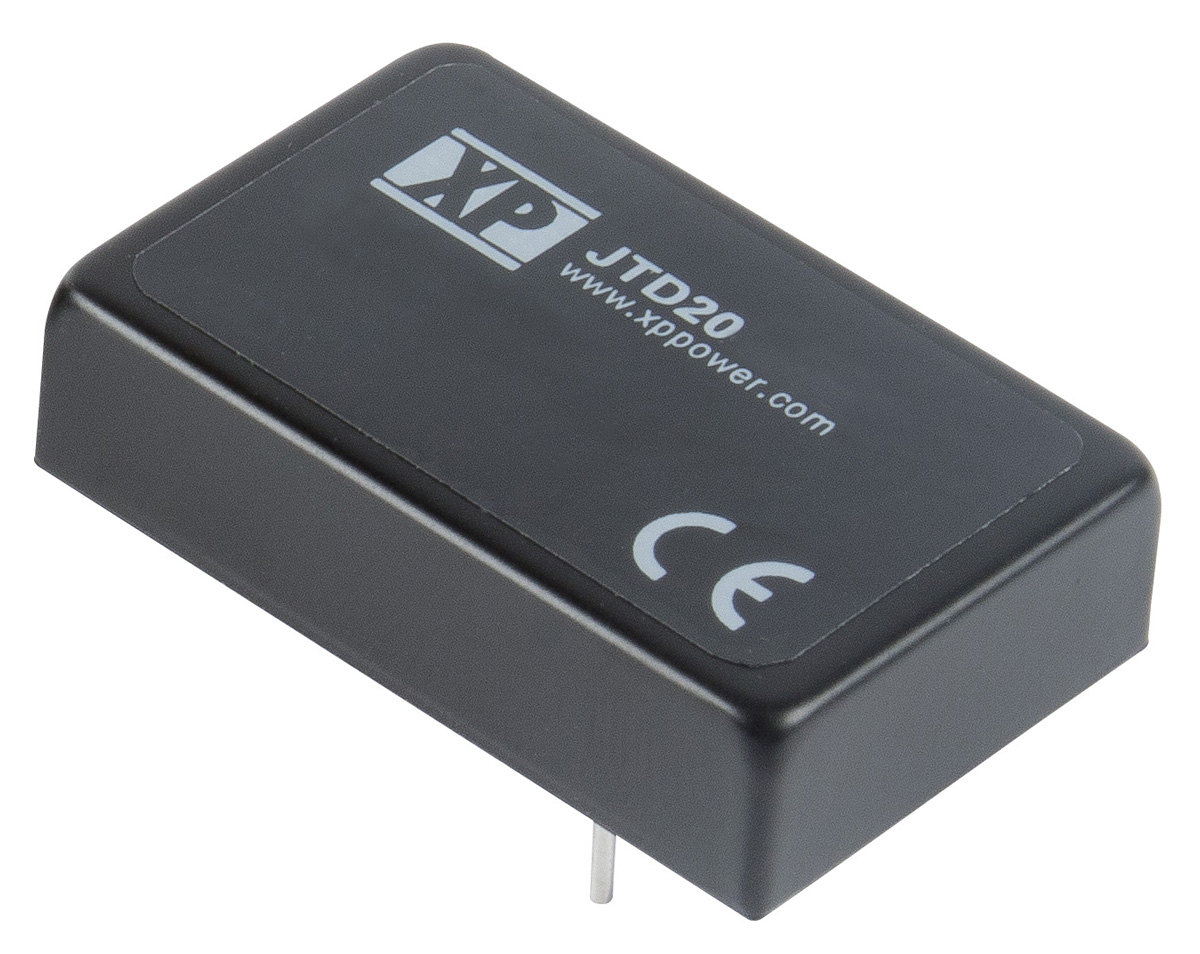 XP Power JTD20 DC-DC Converter, 5V dc/ 4A Output, 18 → 75 V dc Input, 20W, Through Hole, +100°C Max Temp -40°C