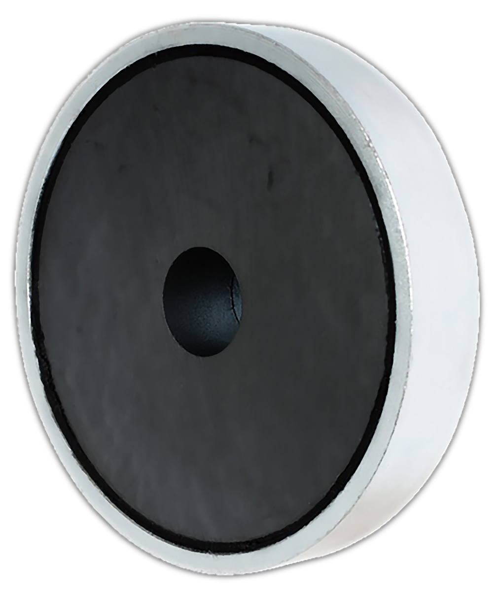 e888 Eclipse Pot Magnet 50 mm Hole, 18 kg Pull 10 mm
