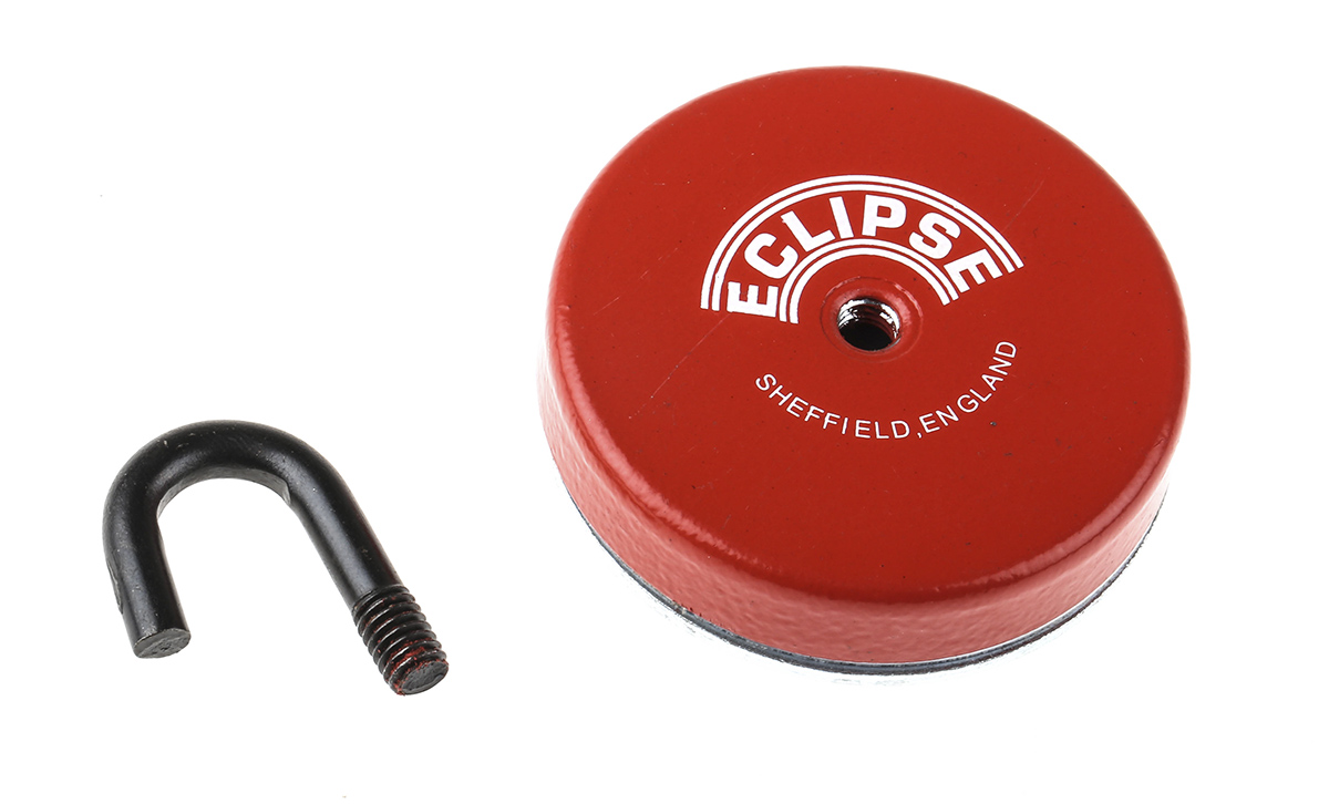 e891 Eclipse Pot Magnet 56 mm Hook, 16 kg Pull 10.7 mm