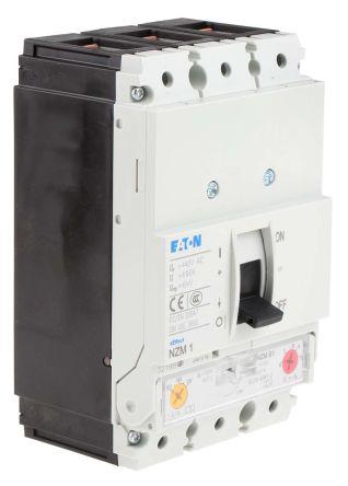 3 100 A MCCB Molded Case Circuit Breaker, Breaking Capacity 25 kA Fixed Mount xEnergy NZM1