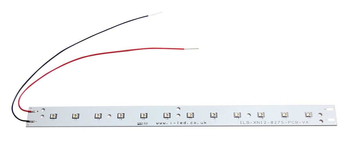 ILS-ZZ12-Z265-VL030-SC201-W2. Intelligent LED Solutions, UV VIOLET Series 12 UV LED, 269nm 360mW 120 °, 2-Pin Surface