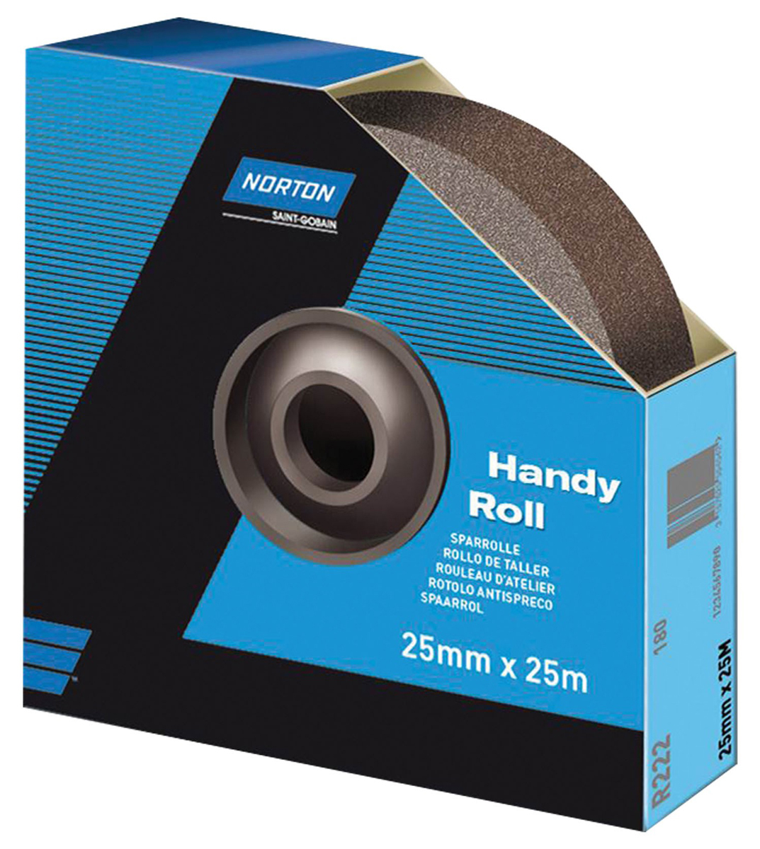 Norton P100 Grit Fine Sandpaper Roll, 25m x 50mm