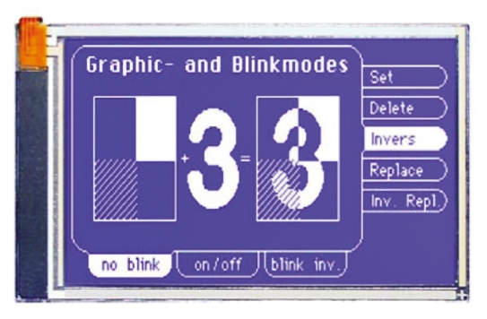 Display Visions EA eDIP240B-7LWTP Graphic LED LCD Monochrome Display, White, Blue on Amber, Black