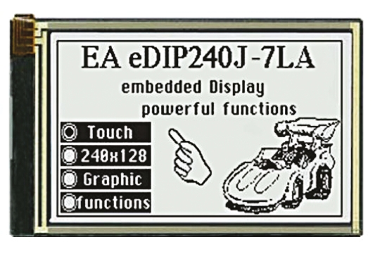 Display Visions EA eDIP Graphic LED LCD Monochrome Display, Black, White on