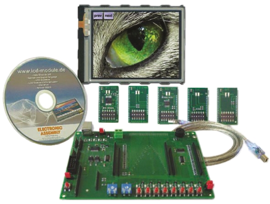 Display Visions EA EVALEDIPTFT43 eDIP-series TFT Colour Display Starter Kit With Display 480x272 dots, 16-Bit colour for