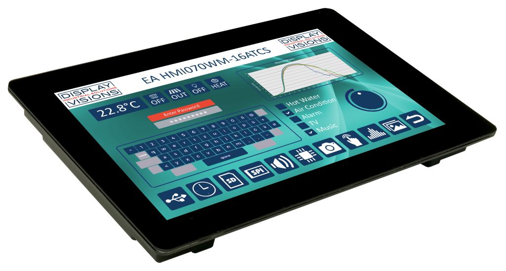 Display Visions HMI Series Touch Screen HMI - 7 in, TFT Display, 1024 x 600 pixel