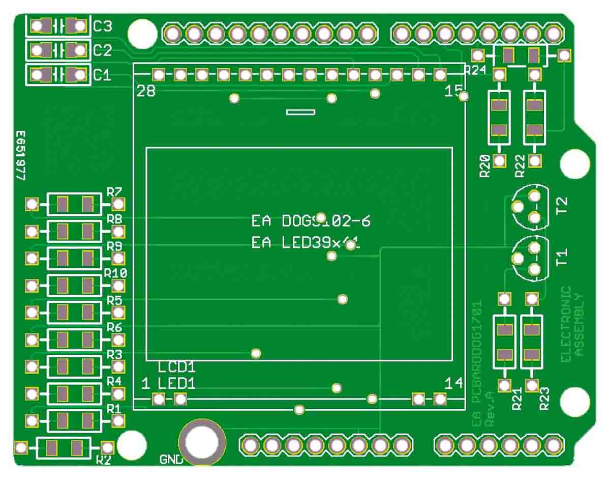 Display Visions for use with Arduino-Board, DOG Display