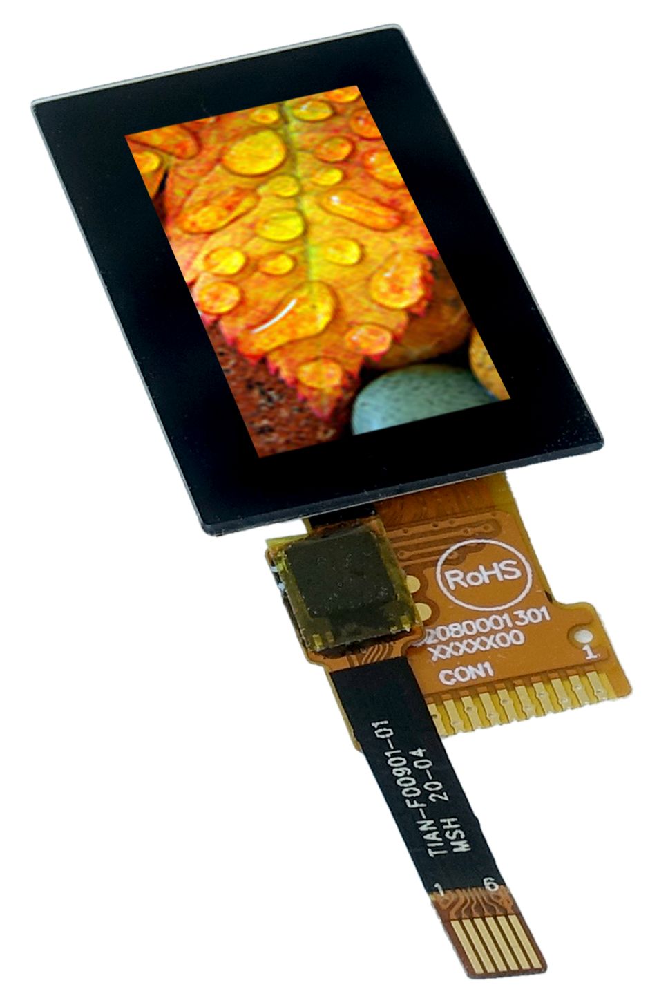 Display Visions EA TFT009-81AITC TFT LCD Display Touch Screen, 0.96 in, 16 x 80 pixel