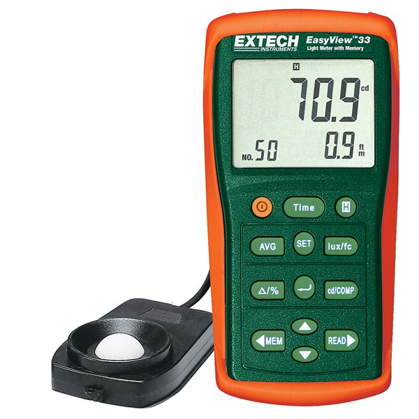 Extech EA33 Light Meter, 0.01lx to 999900 lx, ±3 %