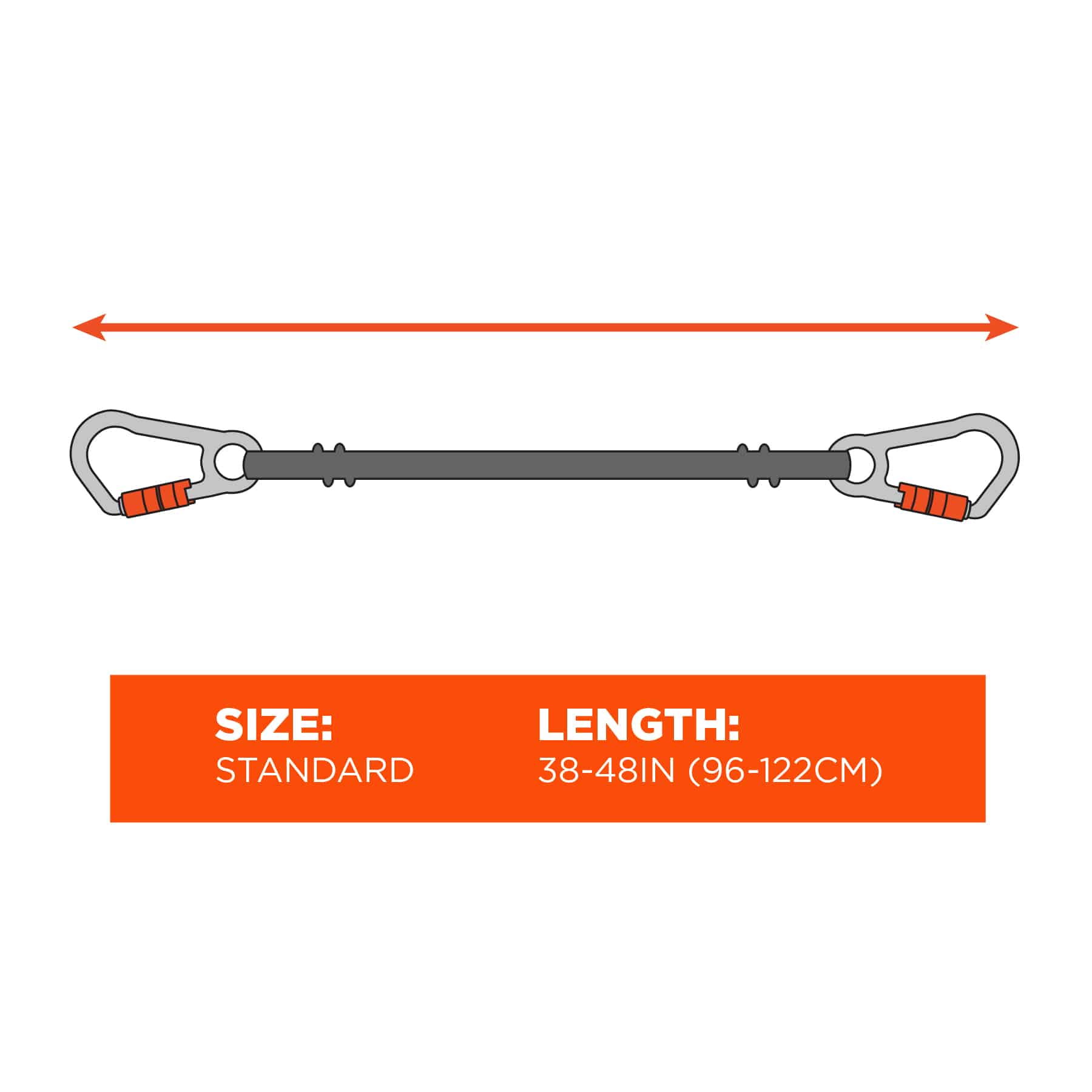 19822 Ergodyne Standard Aluminium, Elastic, Polyester Tool Lanyard Lanyard, 4.5kg Capacity