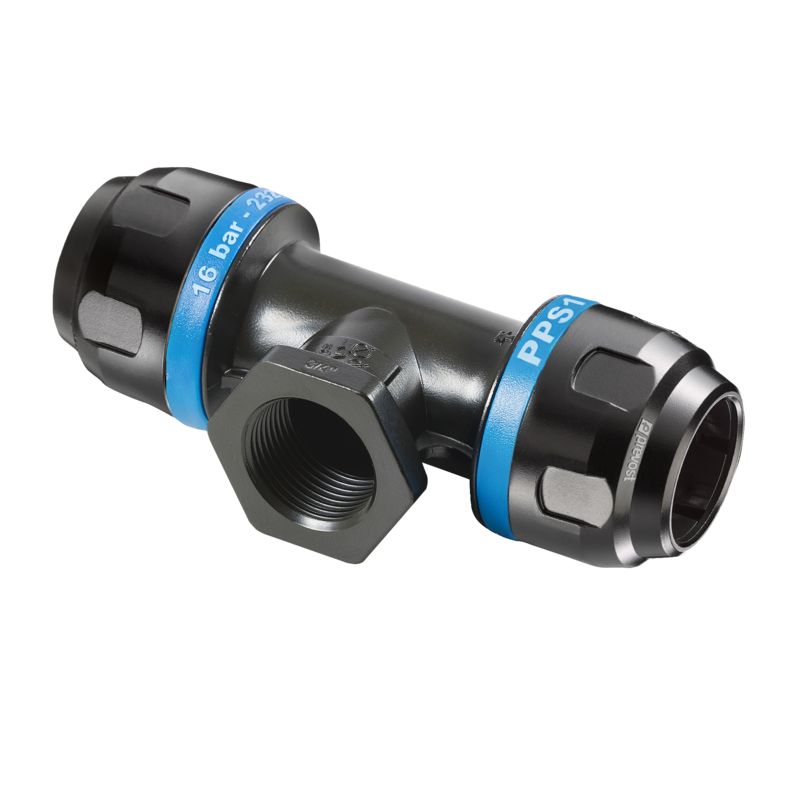 PREVOST 16bar Aluminium G 1 Thread Tee, 40mm outside diameter