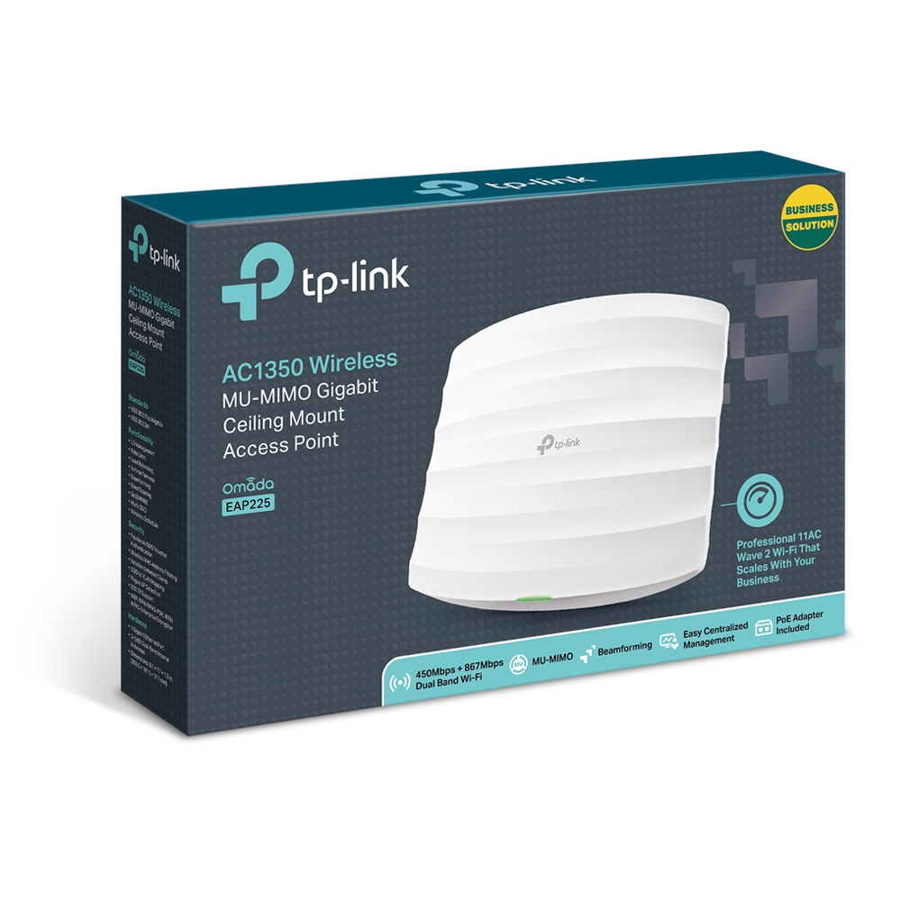 eap225 TP-Link 1 Port Wireless Access Point, IEEE 802.11 a/b/g/n/ac, 300Mbps