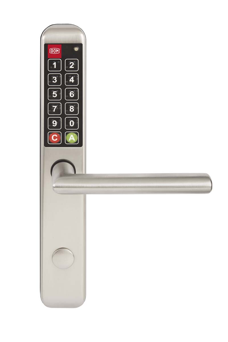 Dom Metalux Stainless Steel Electronic Stainless Steel Reversible Handle Code Lock