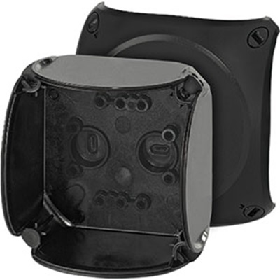 HENSEL EB Series Black Polycarbonate Junction Box, IP66, 62 mm, 93mm 93 mm