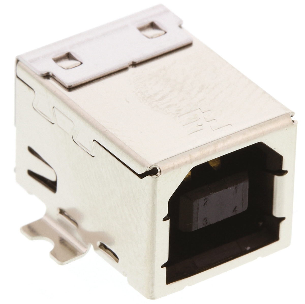 TE Connectivity Right Angle, SMT, Socket- Single Port Type B USB Connector