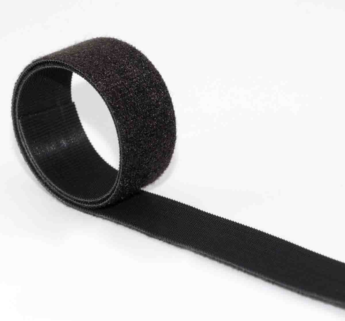 eb29020330999555 Velcro Black Hook & Loop Tape, 20mm x 10 m