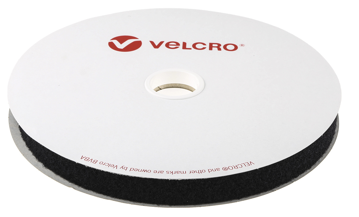 Velcro Black Hook & Loop Tape, 20mm x 10 m