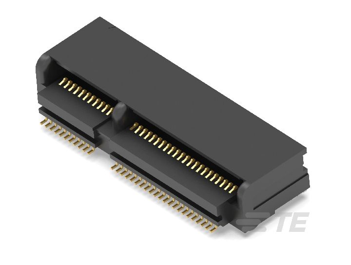 TE Connectivity M.2 NGFF Series Right Angle Female Edge Connector, Surface Mount, 67-Contacts, 0.5mm Pitch, 2-Row,